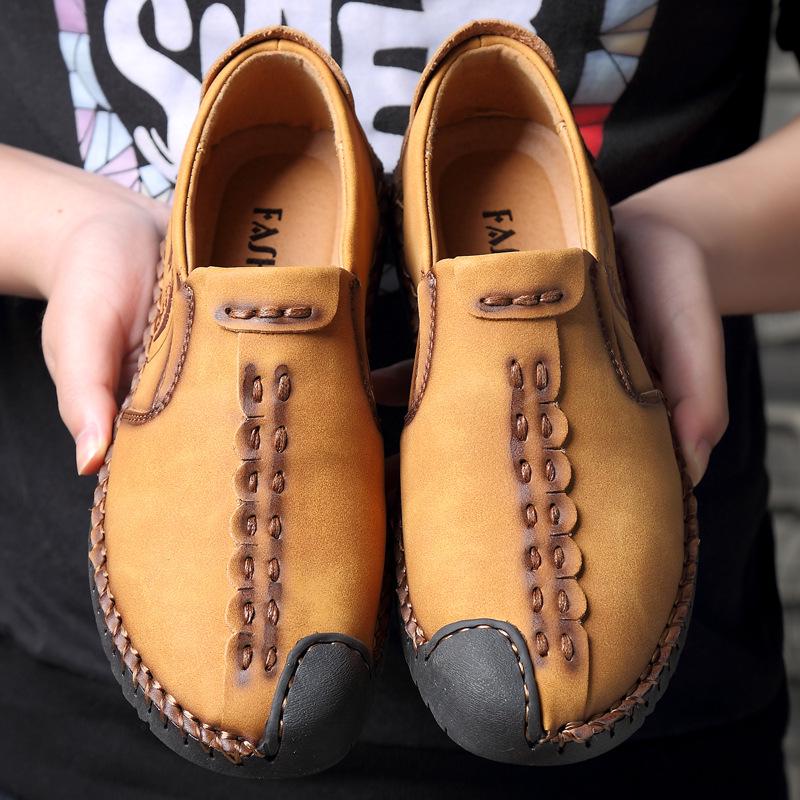 

2025ebay large size 4748 casual shoes men s breathable trend leather shoes men s outdoor beanie shoes 46