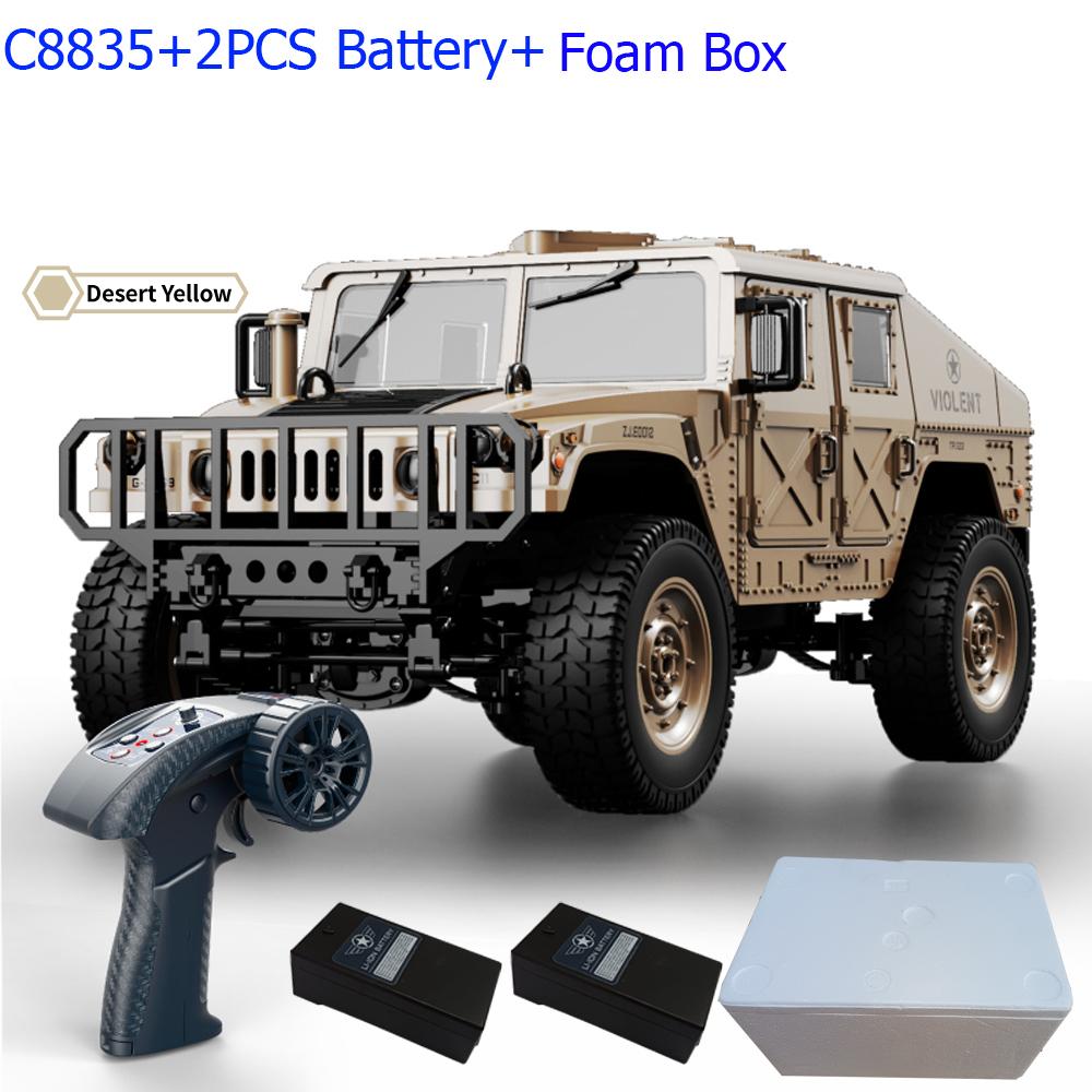 C8835 1:14 RC Car 2.4G Remote Control Car 4WD Off-road Climbing Simulation All-terrain RC Crawler Military Jeep JJRC RC Toys