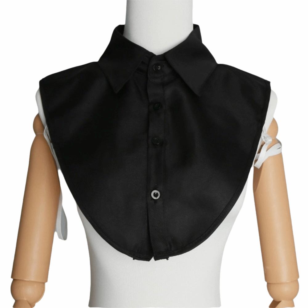 Cotton Material False Collar Square Stand Round Neck Detachable Collar Comfortable Fit Solid Color Half Collar Versatile Use