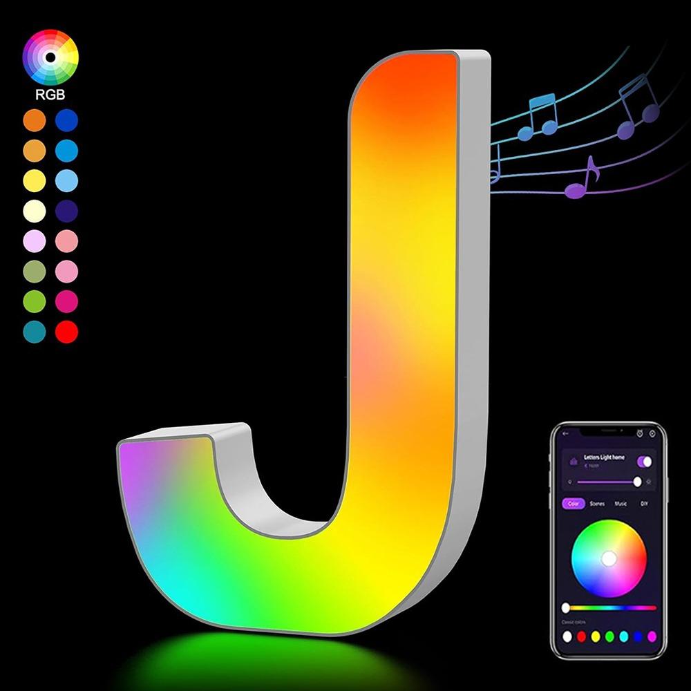 Name Letter Alphabet Light Smart Number Lamp MeRGBW App LED Letters Light Game