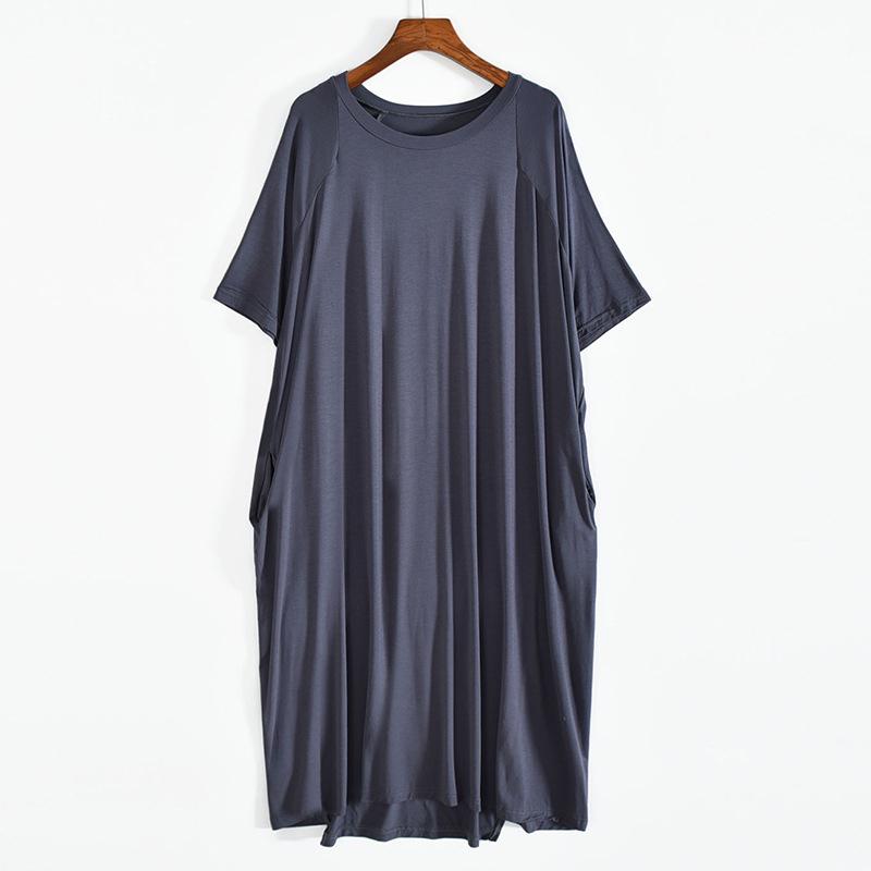 Summer Night Dress Women Short Sleeve Modal Cotton Nightshirt Female Loose Long Nightgowns Summer Women's Home Clothes