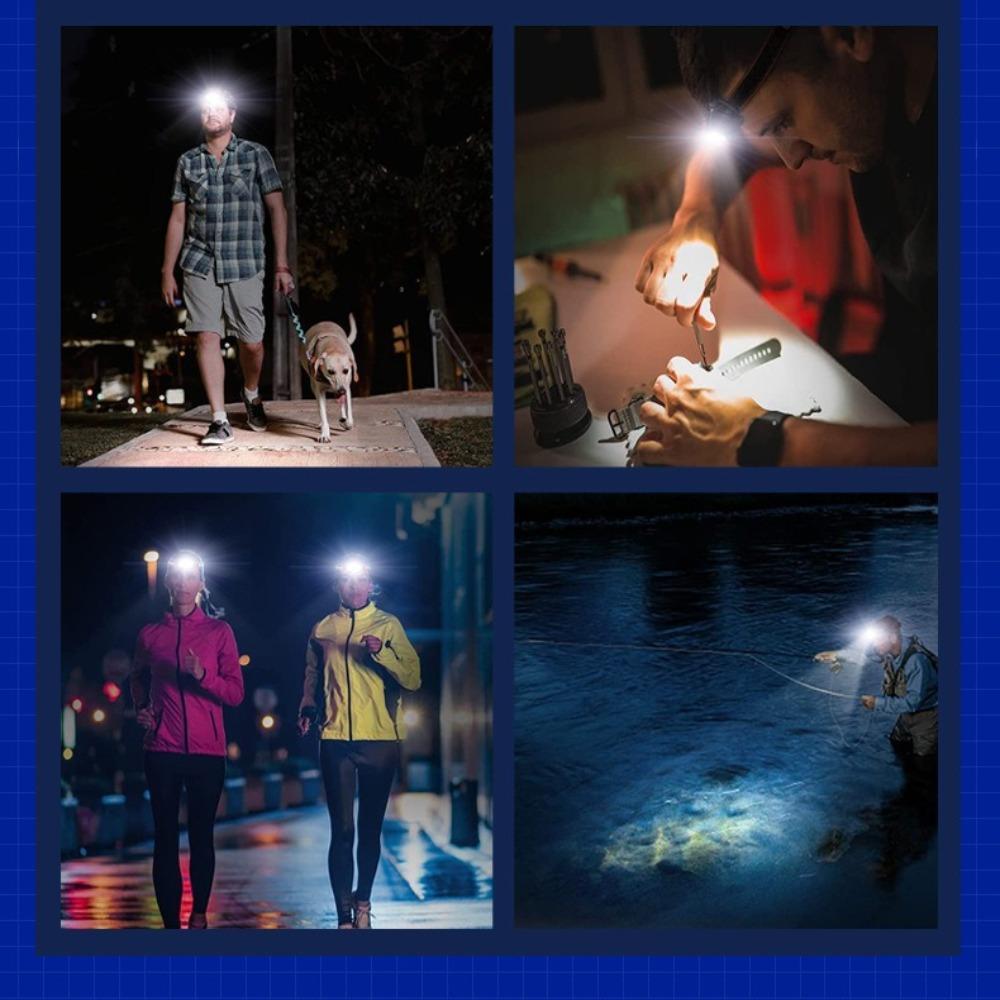 Sensor LED Headlamp USB Charging Fishing Headlamp New Mini Head Flashlight  for Camping Hiking