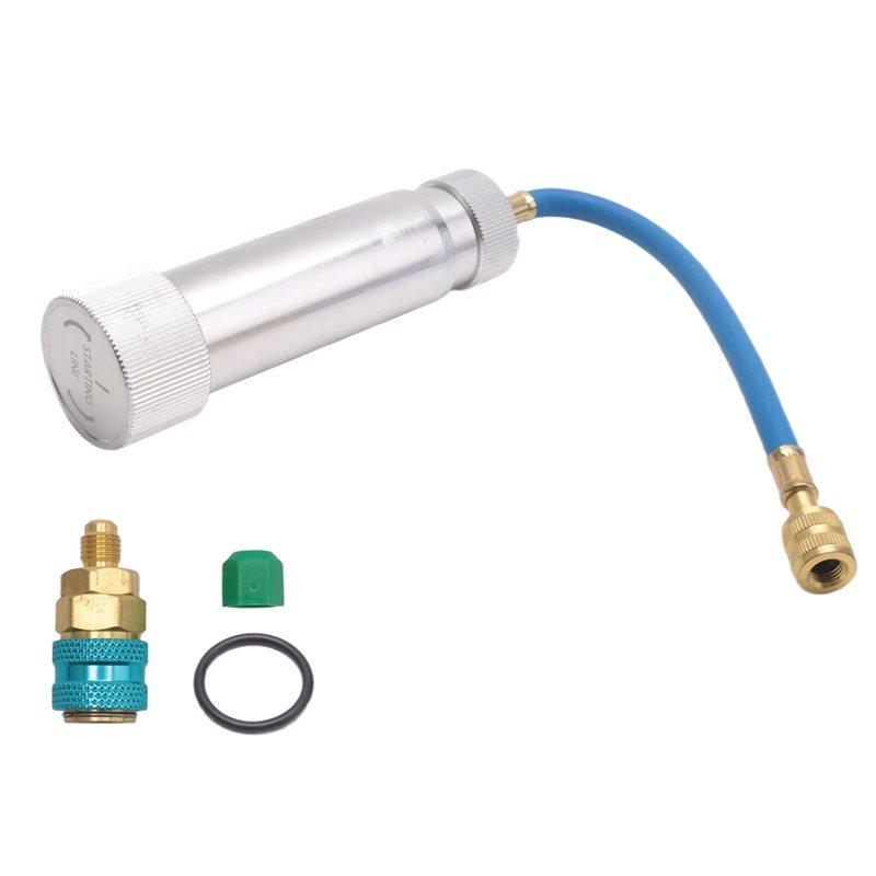 For R134A R410A R22 R12 Compatible 2Oz Oil Injector Refrigerant Injector 1/4In SAE Connector 2Oz For Car Accessories