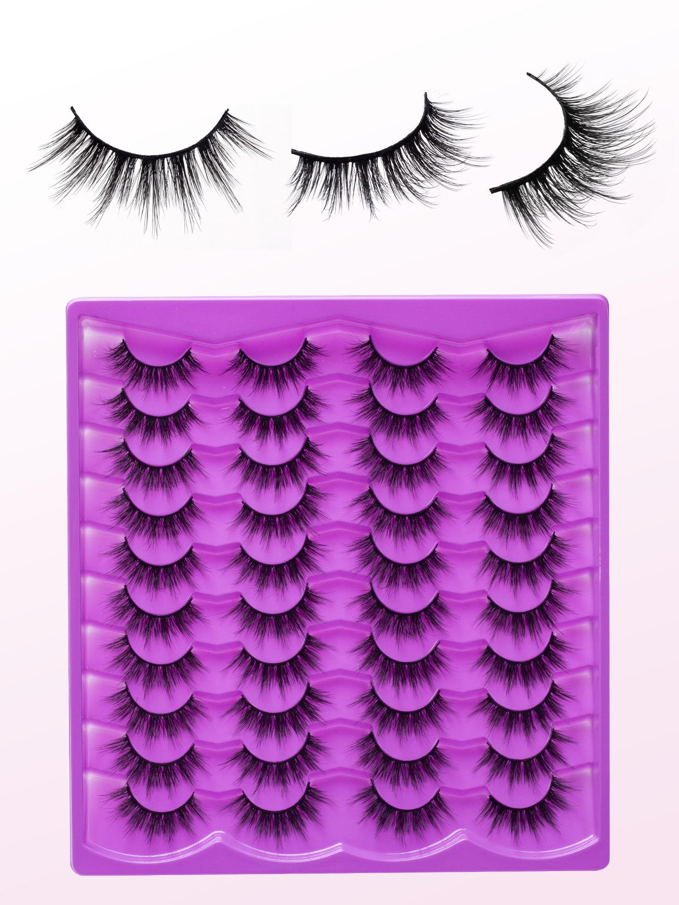 

Large Capacity Of False Eyelashes, Naturally Thick Chemical Fiber False Eyelashes 20 Pairs Of False Eyelashes