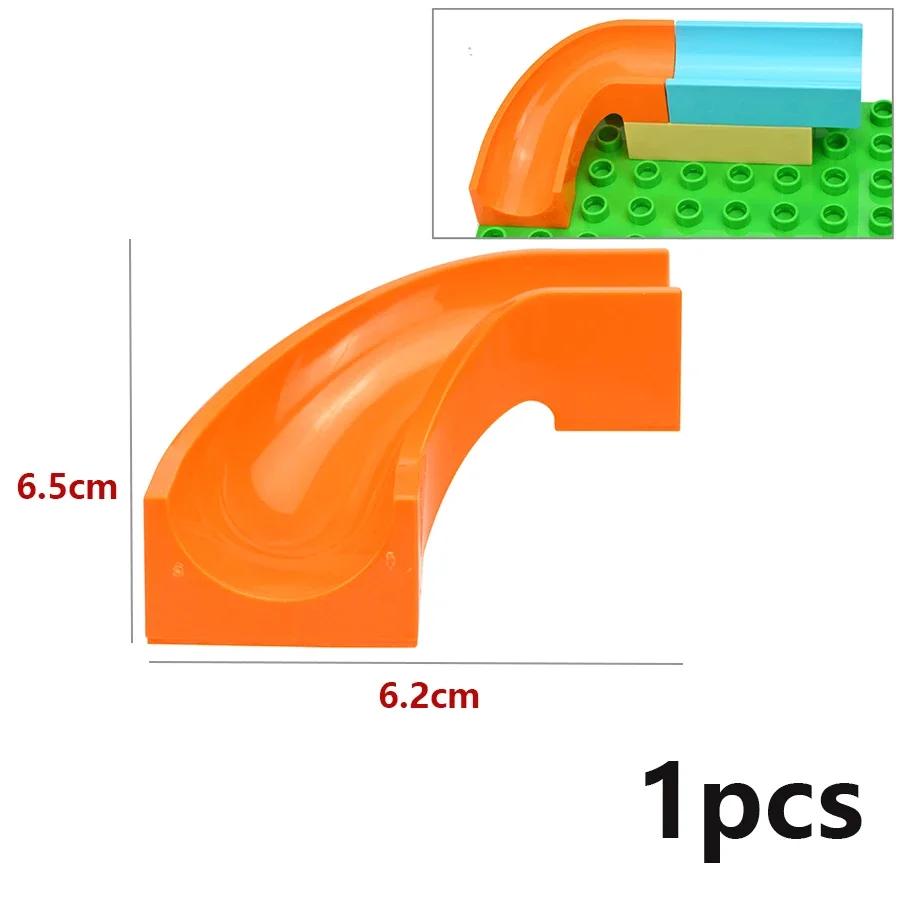 Nagy méretű csúszda, verseny, futópálya, labda, tégla, nagy részecske, építőkocka, tölcsér, csúszda, labirintus, kiegészítők, gyerekjátékok, kompatibilis duploe-k