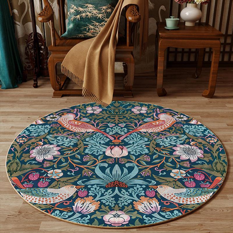 New Chinese Style Circular Carpet Living Room Coffee Table Sofa Bedroom Bedside Carpet