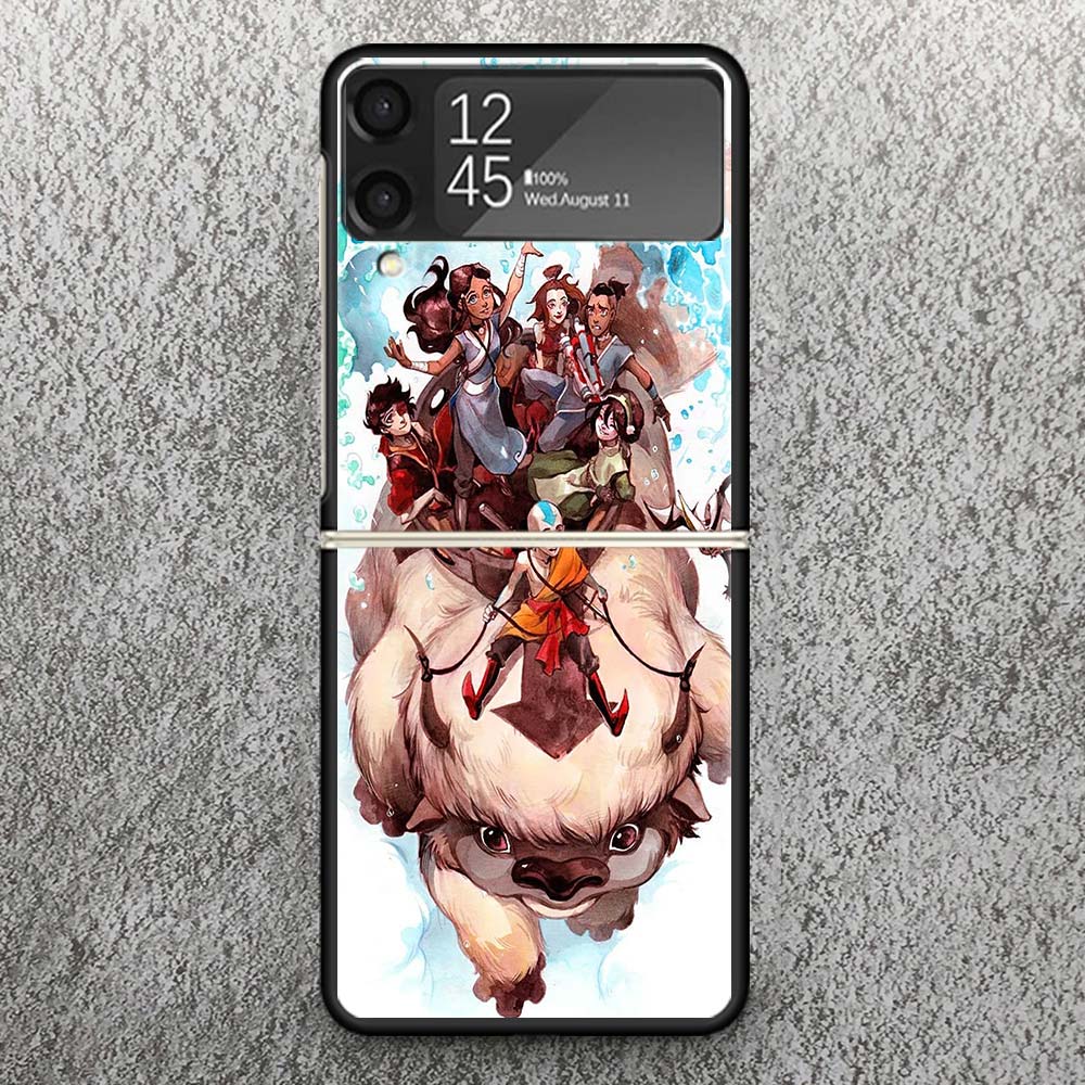 Anime Avatar The Last Airbender Zflip4 Zflip5 Phone Case For Samsung Z Flip3 Flip4 Flip5 5G ZFlip 4 5 3 Cover Cellphone Shell Fu
