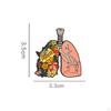 Human Organs Brooch Fashion Enamel Pin Decorative Masquerade Cosplay Props Metal Lapel Pins Jewelry