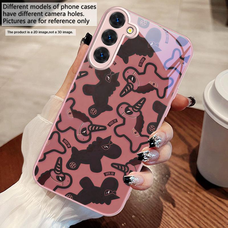 

Unicorn cartoon wallpaper For Samsung S25 S25 Edge S25Ultra S8 9 S10 20 U ltra S21 Pro 22 Plus S23 FE S24 Ultra Glass Phone Case Galaxy S23+