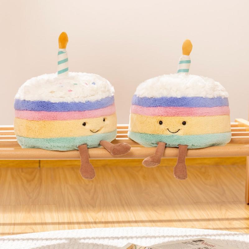 New Fashion Cute Simulation Rainbow Cake Doll Trendy Plush Toy
