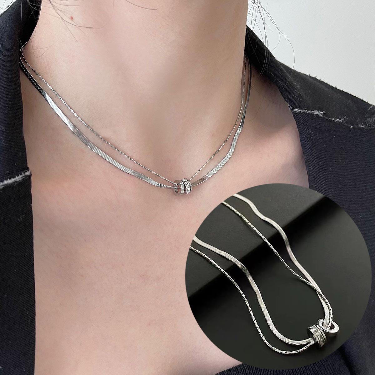 

Ожерелье из титановой стали с переплетенными ключицами: Модные, роскошные и универсальные женские аксессуары lucky necklace