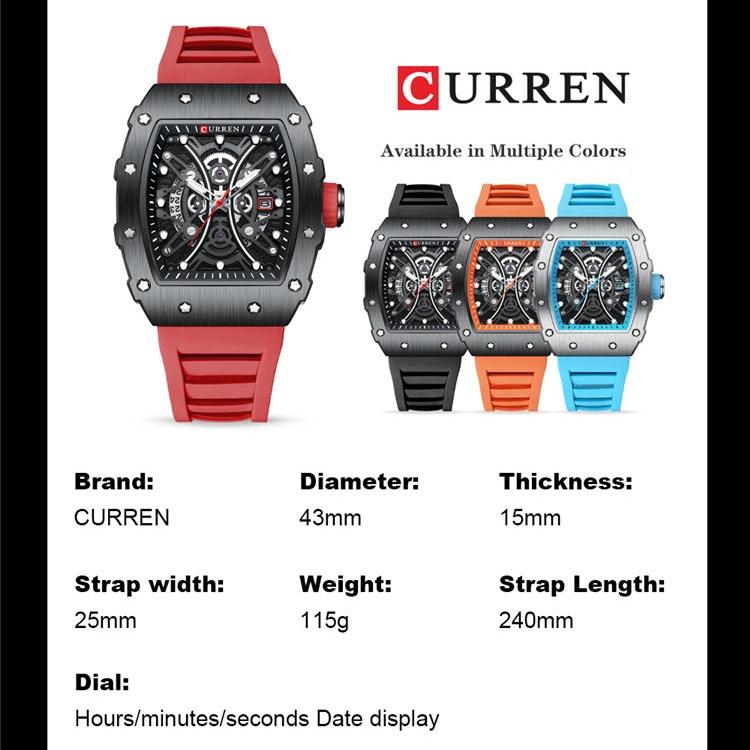 CURREN Herrenuhr, Sportuhr, Herrenuhr, modische Herrenuhr, schlichte Freizeituhr
