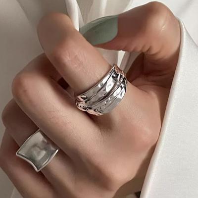 New Arrival Letter Carving Ring For Women Retro Design Simple Open Rings Hiphop Jewelry Bague Anillo