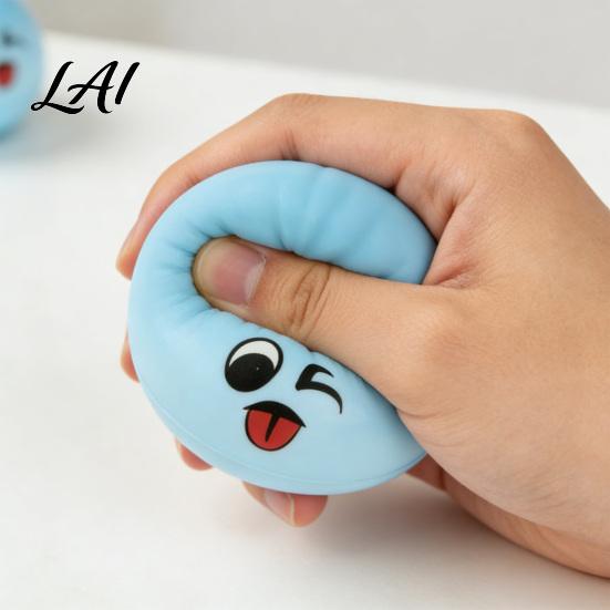 Cute Stress Ball Steamed Bun Slow-Rising Squeeze Toy Soft PU Fidget for Healing Expression Relief Food-Themed Decompression Gadget Kids Adults