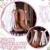 1 Paar Western Style Cowboy Stiefel Schleife Schleifen Design Stiefel Verzierungen DIY Style Stiefel Anhänger Cowboy Stiefel