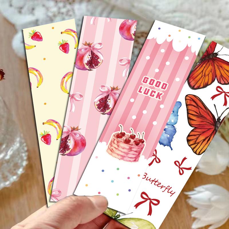 30PCS Coquette Book Tracker Page Luggage Decals DIY Reading Book Laptop Landscape Gift Waterproof Cards Nostalgic Bookmarks