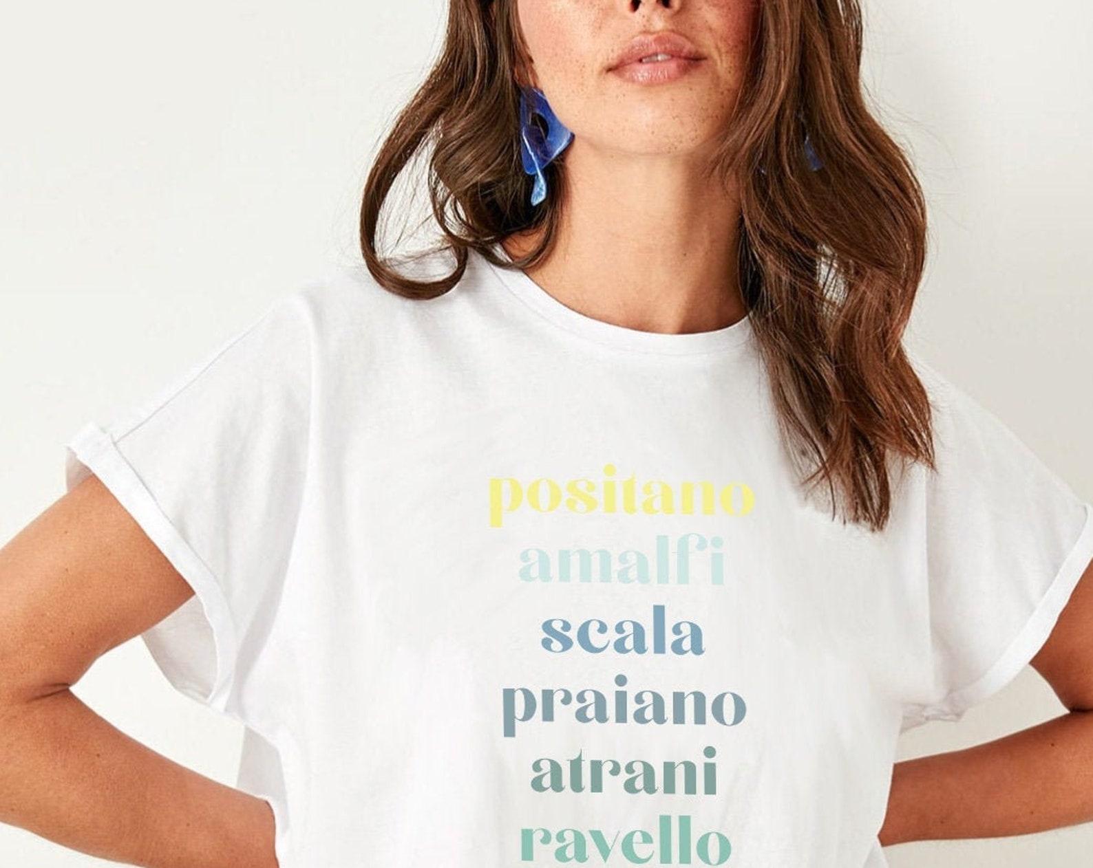 Amalfi Coast Tee, Amalfi Coast Shirt, Positano, Amalfi, Scala, Praiano, Atrani, Ravello, Italian Summer, Italian Coast, Summer T-shirt L