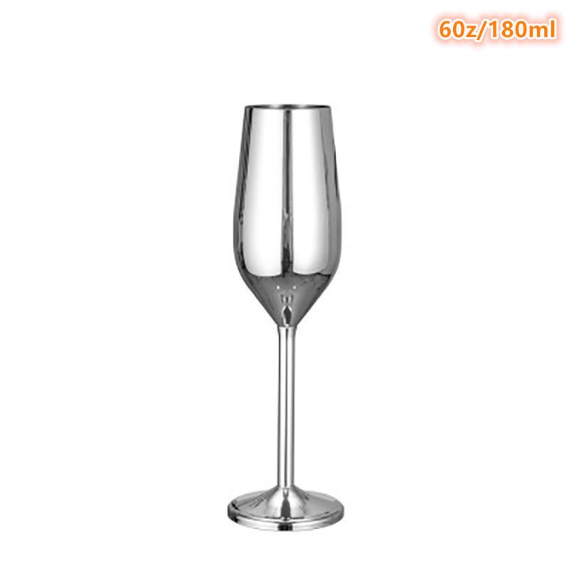 Elegant Gold Silver Stainless Steel Champagne Glasses Cocktail Glass Goblet Best Gift For Wedding Party Birthday Party Christmas
