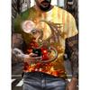 Dragon Pattern 3D Printed Harajuku Street Short Sleeve O Neck T Shirts Fashion Personality Oversized Casual Men's T-shirts