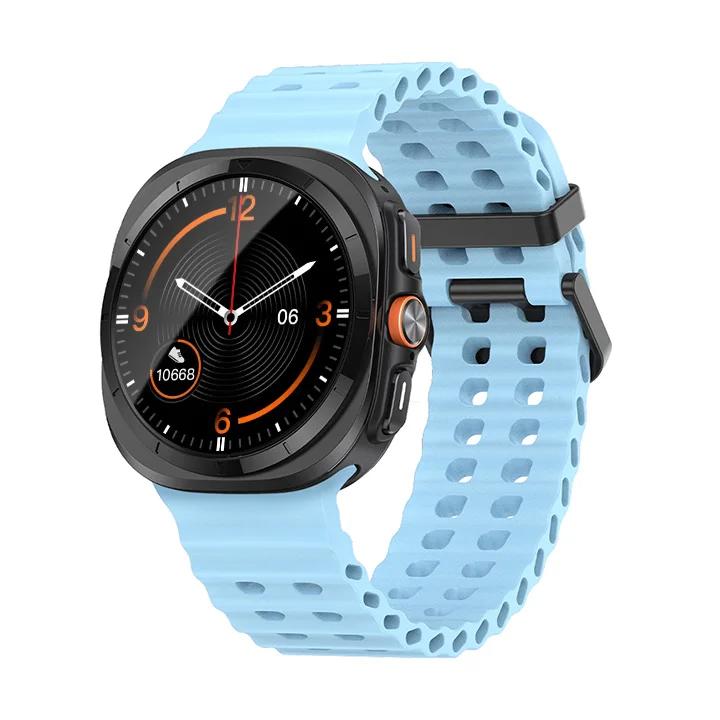 Marine Band For Samsung Galaxy Watch ultra Strap 47mm Accessories Two color Sport silicone Bracelet Galaxy Watch 7 ultra Straps