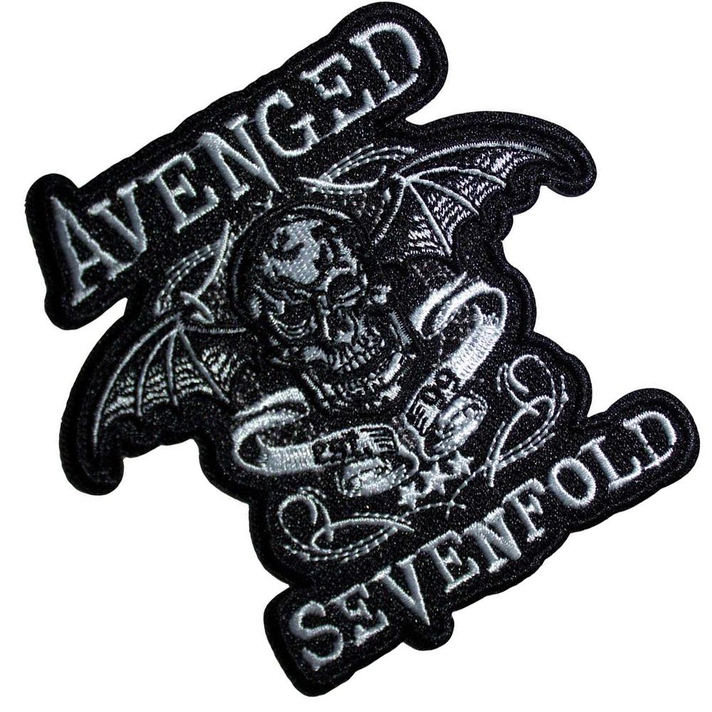 Avenged Sevenfold Deathbat Banner Cut Out Iron On Patch