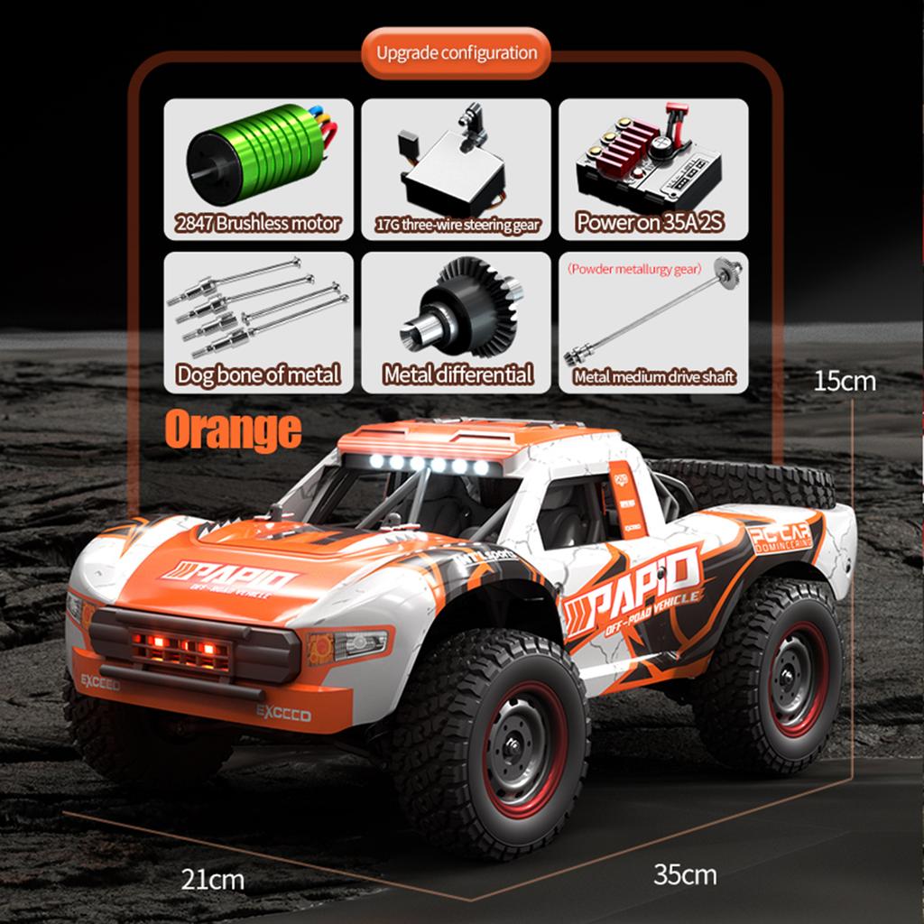 Remote Control Car 4WD Off-road Car Brushless Truck 2.4GHz Full Proportional High Speed 70km/h Off-Road Remote Control Car