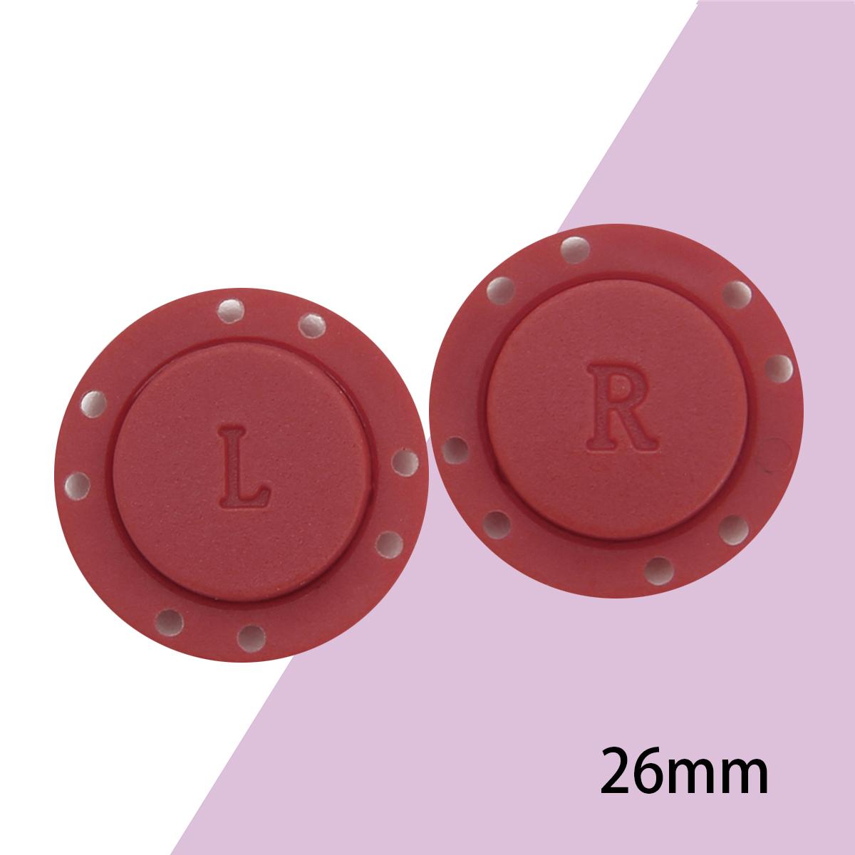 

Пара магнитных пуговиц, швейные принадлежности, магнитные невидимые металлические пуговицы для одежды, украшение одежды своими руками ручной работы 26mm красный