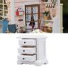 1:12 Scale   Night Stand Birch Wood 3 Drawers    Ature   Bedside Table for Home Decor