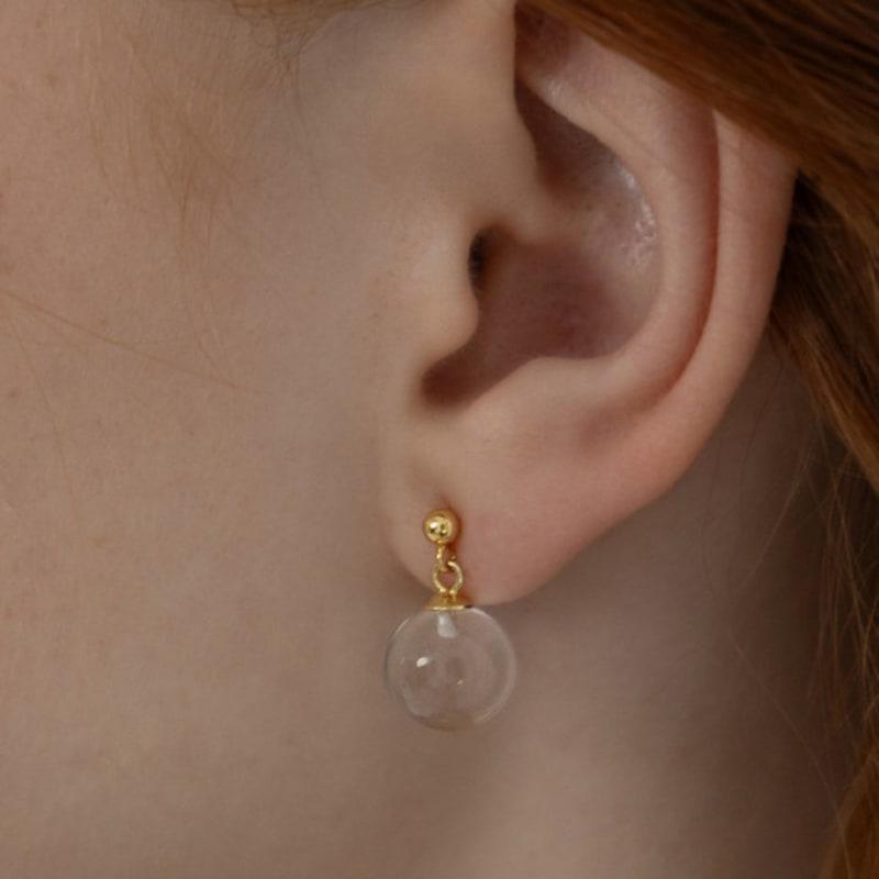 Tatiana (925 Silver) Clear Ball Drop Earrings EC3233