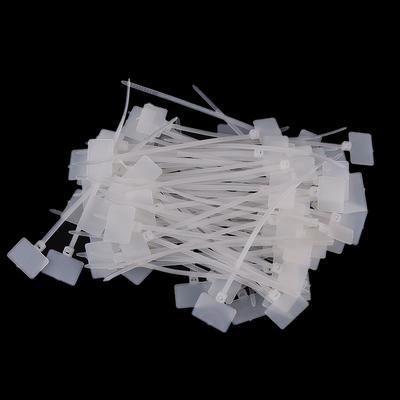 100pcs Self-Locking Nylon Label Tie Network Cable Zip Trim Wrap Loop Wire Straps
