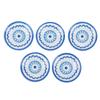 5Pcs 1:12 Dollhouse Simulation Blue White Porcelain Plates Dollhouse Kitchen Decoration Dolls House Accessories Pretend Play Toy