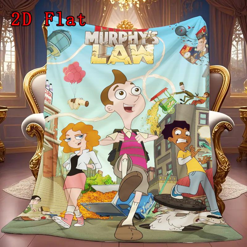 Milo Murphy's Law 2D Flat Pattern Flannel Blanket High quality All Seasons Warmth and Comfort Perfect for Christmas Gifts.DMT0925487