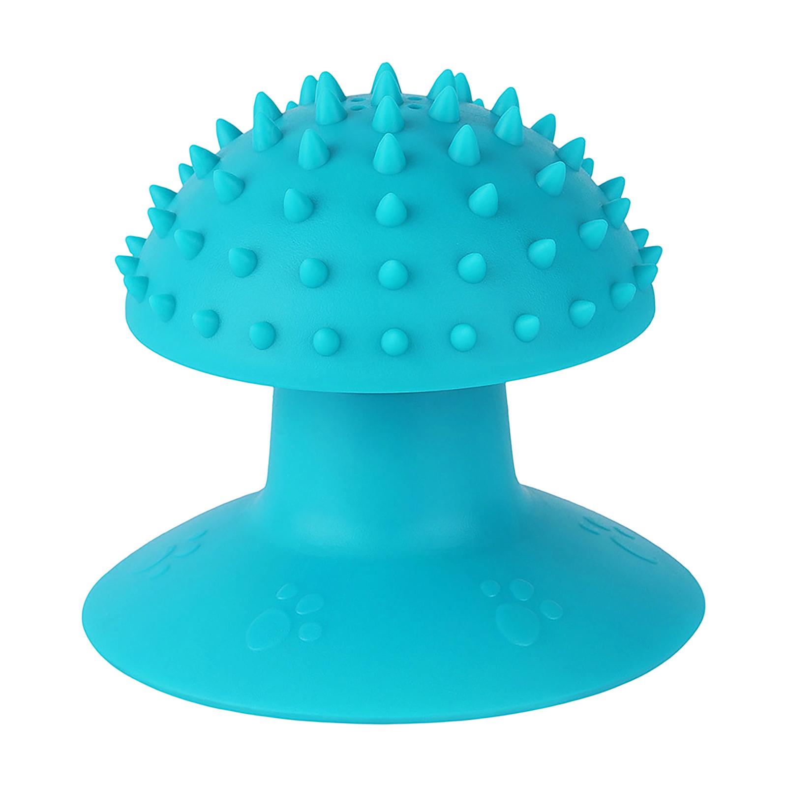 

Pet Cat Self Groomer with Suction Cup Cat Massage Brush Scratching Tool for Itching Relief and Fur Maintenance One Size синий