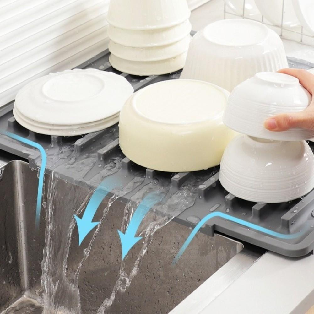 Heat-Resistant Kitchen Drain Mat Non-slip Kitchen Sink Mat Sink Drain Pad  Outdoor Cooking