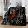 Coperta Morbida in Peluche Strumento Violino Classico Musica, Coperta in Flanella Coperta da Lancio per Soggiorno Camera da Letto Letto Divano Copertura da Picnic