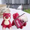Labubu Strawberry Bear Cartoon Phone Stand - Durable, Adorable Lazy Bear Accessory