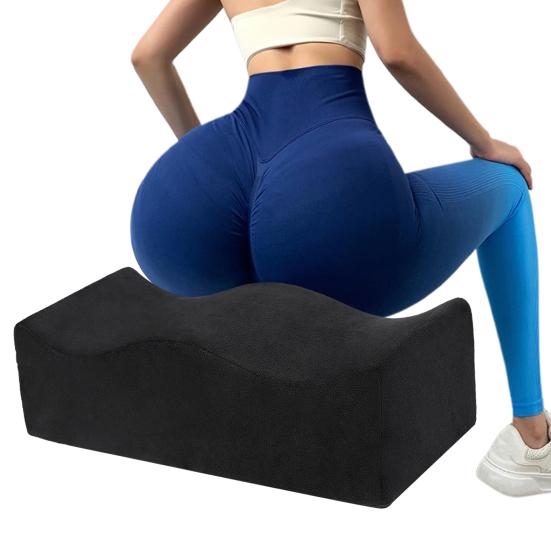 Memory Foam Seat Cushion Curvy Hip Cushion Relieves Tailbone Pressure Ergonomic Back Pain Relief Cushion for Office Chair Car Sciatica Relief