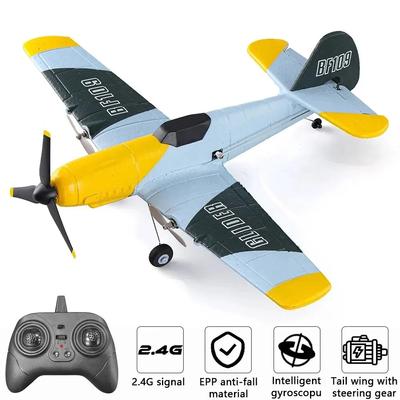 2024 NEU BF109 RC Flugzeug 2.4G 3CH EPP Schaum Fernbedienung Jäger Segelflugzeug mit Fester Spannweite Outdoor RTF RC Warbird Flugzeug Spielzeug Geschenke
