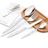Vintage-Geschirr-Set, westlich, 24-teilig, Besteck aus 304 Edelstahl, leichter Luxus-Stil, Abendessen, Messer, Gabel, Löffel, Geschirr-Set