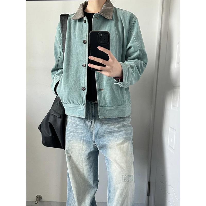 

Пальто мужское цвета павлиньего зеленого с отложным воротником и наплечниками XL синий