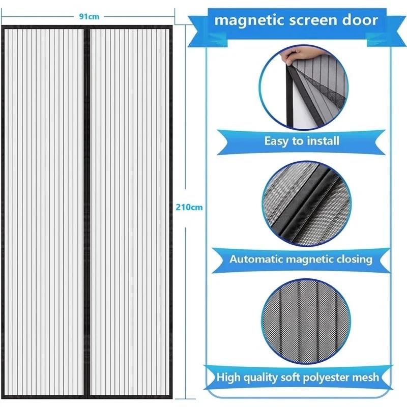 Summer Household Bedroom Magnetic Mosquito-proof Door Curtain Automatically Closes Invisible Mesh Mosquito Nets