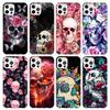 Floral Sugar Skull Flower Phone Case for Apple iPhone 17 Air 16 16E 15 14 Plus 13 Mini 12 11 Pro Max 7 8 + SE 2020 Soft Cover Fu