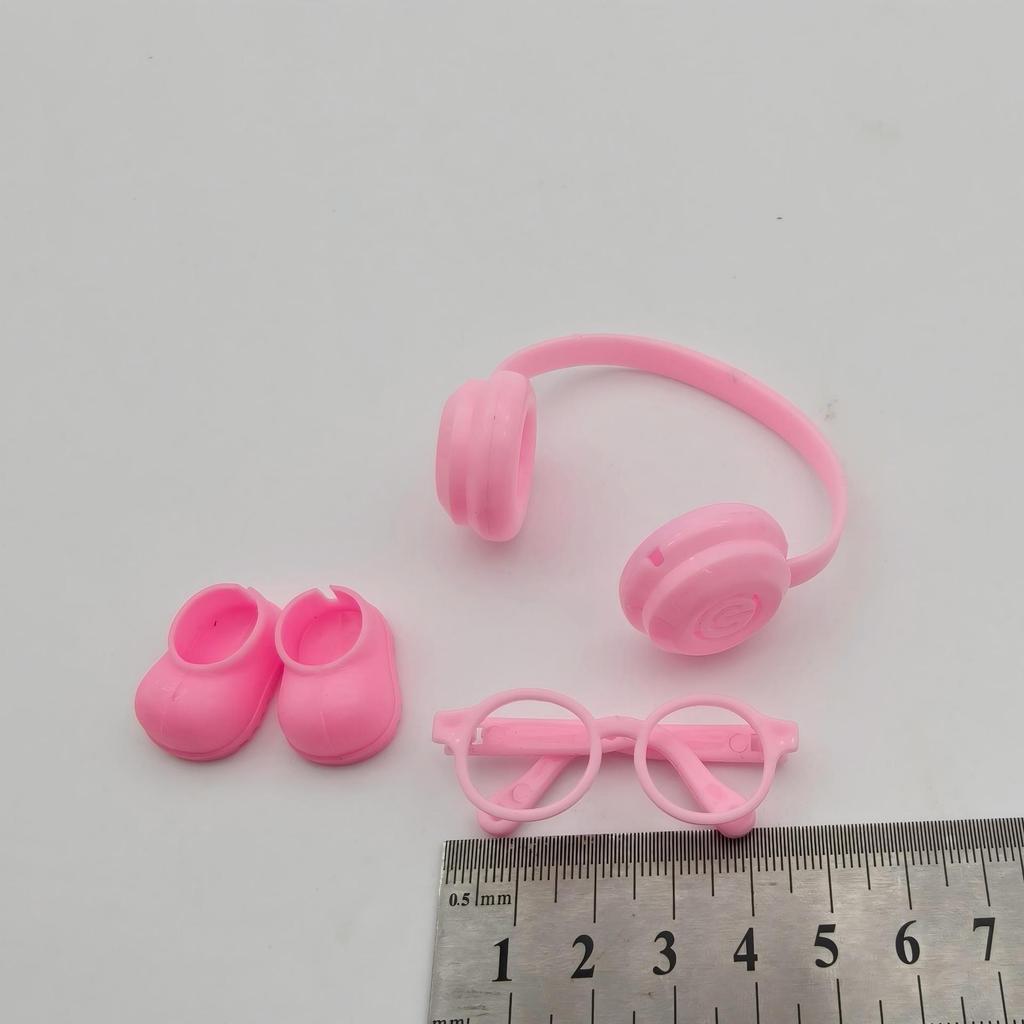 Heart Code Doll Accessories: Lensless Glasses, 4.0 Mini Labubu, Earphones, Shoes, and Three-Piece Set