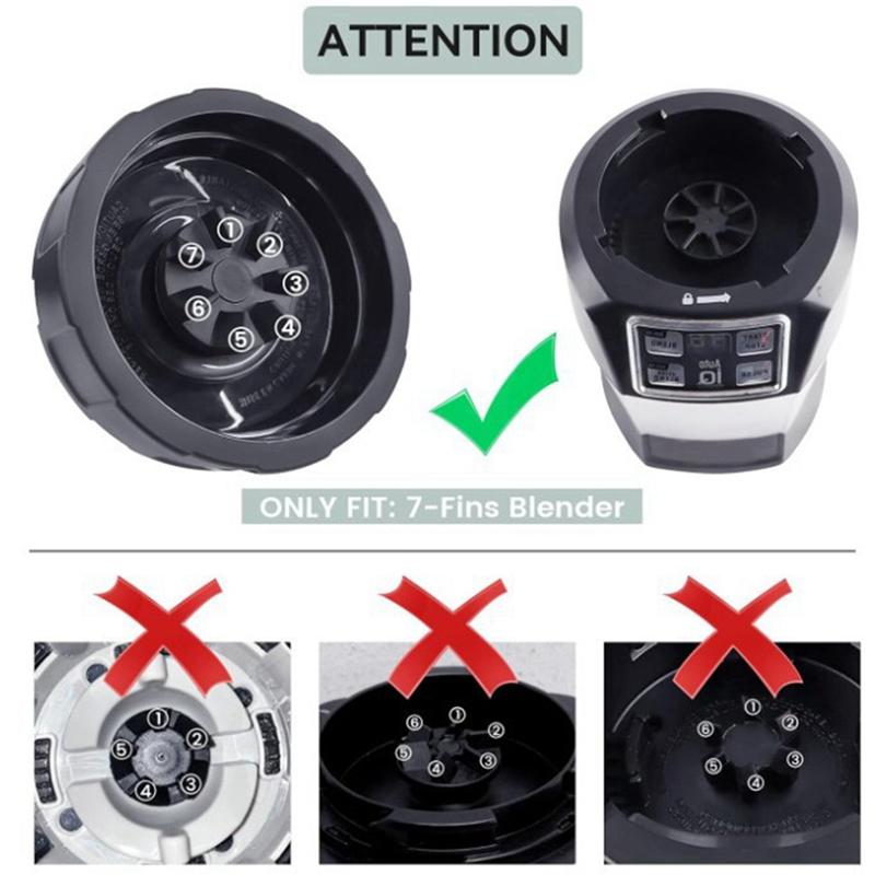 B97A-7 Fins Blender Blade For Ninja BL480 BL482 BL642 BL682 NN102 Blender Replacement Parts Extractor Blade Assembly
