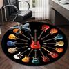 Colorful Guitar Dreams round carpet Chair cushion Round Entryway Rug, Soft Round Rugs for Living Room, Bedroom, Circle Carpet decor gifts