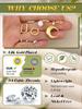 Bobisty  9Pairs 14K Gold Plated Hoop Earring Stacks for Women Stud Hoop Earrings Stainless Steel Cartilage Earring Sets Piercing