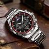 Men's Quartz Watch with Subdials Analog Wristwatch with Date-Display Waterproof Luminous Chronograph Dress Watches Stainless Steel Band