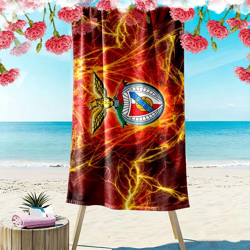 Sport Lisboa e Benfica Print Beach Towel, Large Soft Quick Dry Towel for Beach Camping Swimming