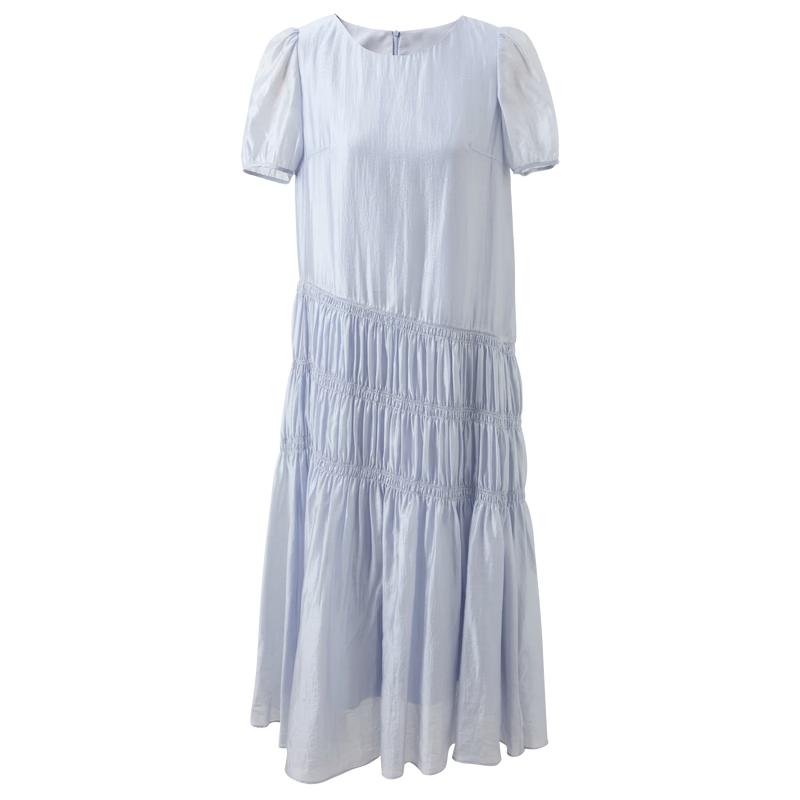 Sancai Women s 2026 Summer Round Neck Short Sleeve Maxi Dress XL