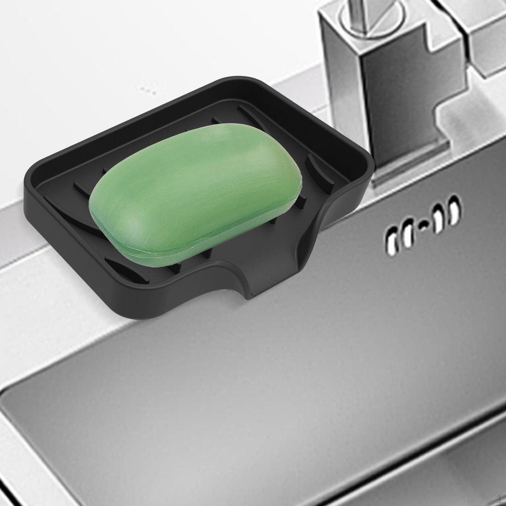 Portable Soap Drain Rack Plate Tray Storage Case No Slip Decorative Box Silicone